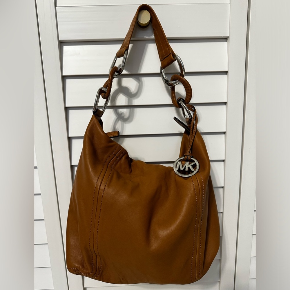 Michael Kors Oversized Soft Leather Shoulder Bag - ID Chain with Dust Bag